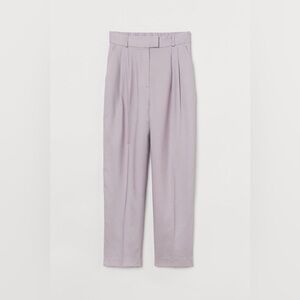 H&M Soft Lilac Lyocell and Linen Blend Women's Trousers Size 4